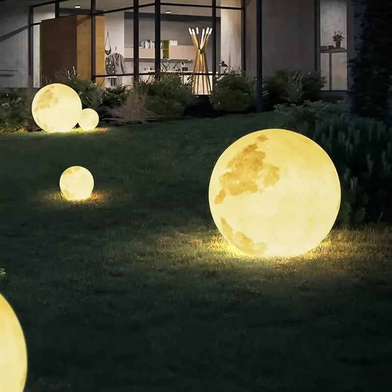 Luminária Solar Lua Cheia Decoração para Jardim Home Store