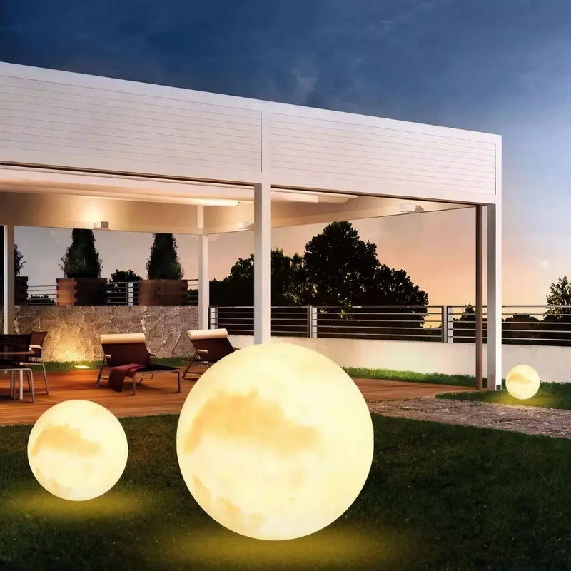 Luminária Solar Lua Cheia Decoração para Jardim Home Store