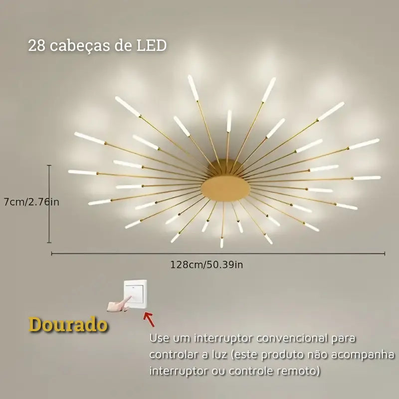 dourado com 28 cabeças