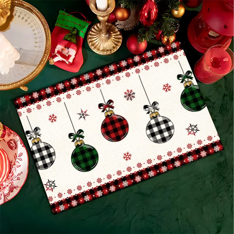 Jogo americano para mesa de Natal 4 peças - Home Store