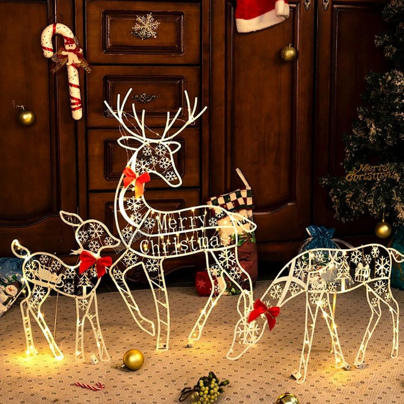 Renas de Led Decoração de Natal | Conjunto com 3 - Home Store